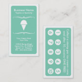 carte de fidélité de crème glacée de mod (Devant / Derrière)