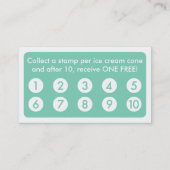 carte de fidélité de crème glacée de mod (Dos)