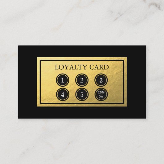 Carte de fidélité de feuille d'or (Devant)