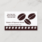 Carte de fidélité de la borne rétro espresso (Devant)