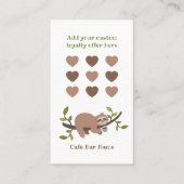 Carte de Fidélité de la Boutique de Café Sloth (Devant)