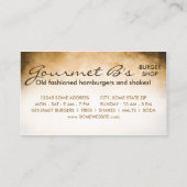carte de fidélité de la boutique de hamburger (Dos)