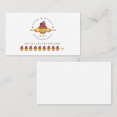 Carte de fidélité de la broche à rouleaux de cupca (Devant / Derrière)