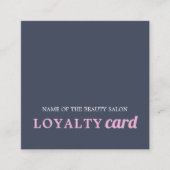 Carte de fidélité de la marine moderne bleu rose b (Devant)