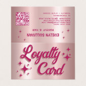 Carte de fidélité de la palette de faux yeux rose  (Extérieur déplié)