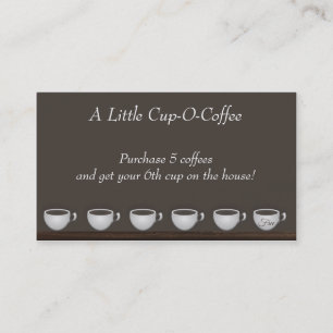 Carte de fidélité de l'épargne de café