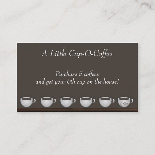 Carte de fidélité de l'épargne de café (Devant)