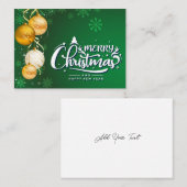 Carte de fidélité de l'esprit magique de Noël (Devant / Derrière)