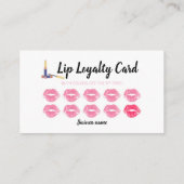 Carte de fidélité de Lippies d'aquarelle (Dos)