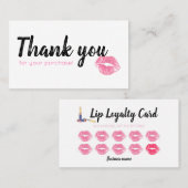 Carte de fidélité de Lippies d'aquarelle (Devant / Derrière)