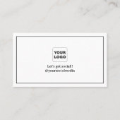 Carte de fidélité de logo de typographie rétro (Dos)