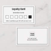 Carte de fidélité de logo de typographie rétro (Devant / Derrière)