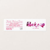 Carte de fidélité de maquillage rose moderne, (Extérieur déplié)