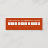 Carte de fidélité de massage (Dos)