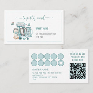 Carte de fidélité de pâtisserie pour mélangeur sur