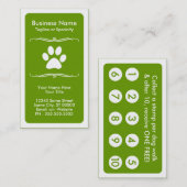 carte de fidélité de patte d'animal familier de (Devant / Derrière)