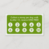 carte de fidélité de patte d'animal familier de (Dos)