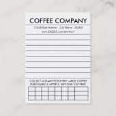 carte de fidélité de puzzle de recherche de mot de (Dos)