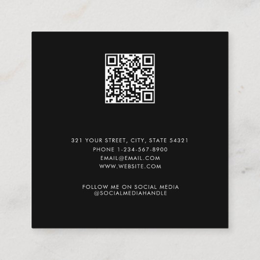 Carte de fidélité de référence de l'ami Black Busi (Dos)