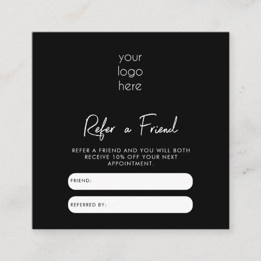 Carte de fidélité de référence de l'ami Black Busi (Devant)