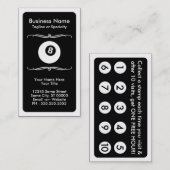 carte de fidélité de SALLE DE BILLARD de mod (Devant / Derrière)