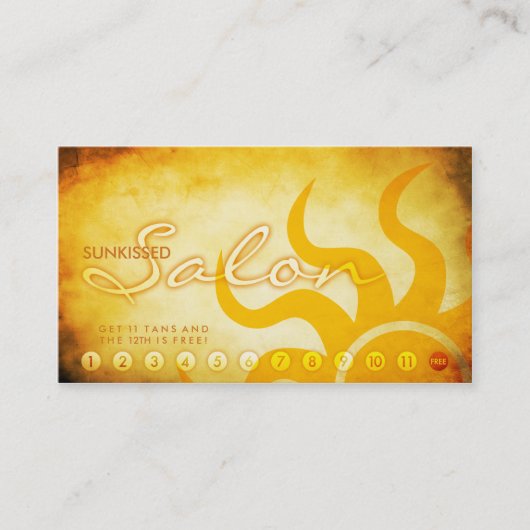 carte de fidélité de salon biscuit vieilli (Devant)