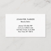 Carte de fidélité de salon de beauté moderne (Dos)