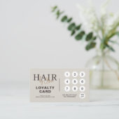 Carte de Fidélité de Salon de Coiffure avec Code Q (Debout devant)