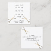 Carte de fidélité de studio de cheveux (Devant / Derrière)