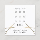 Carte de fidélité de studio de cheveux (Devant)