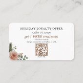 Carte de fidélité de vacances Lash Tech Botanique (Dos)