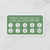 carte de fidélité de yoga de mod (Dos)