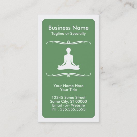 carte de fidélité de yoga de mod (Devant)