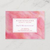Carte de fidélité d'entreprise Chic Pink Agate Mot (Dos)