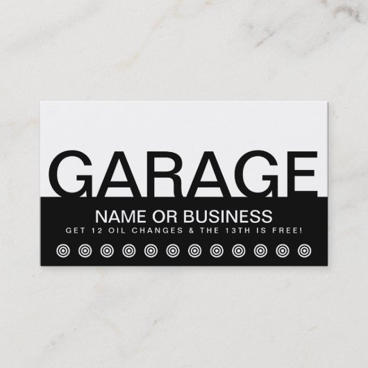 carte de fidélité des clients bold auto GARAGE (Devant)