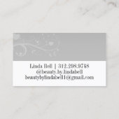 Carte De Fidélité Des coups d'argent sur le blanc et le gris (Dos)