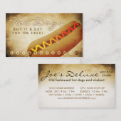 carte de fidélité des hot dogs âgés (Devant / Derrière)