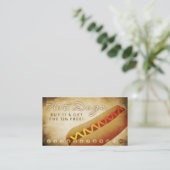 carte de fidélité des hot dogs âgés (Debout devant)