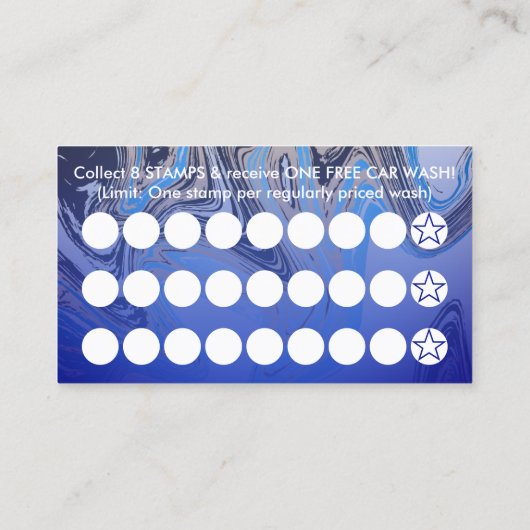 carte de fidélité des lave-auto (Dos)