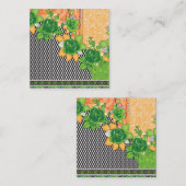 Carte De Fidélité design d'un mur vert et jaune suspendu (Devant / Derrière)