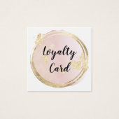 carte de fidélité design en cercle rose (Devant)