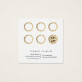 carte de fidélité design en cercle rose (Dos)