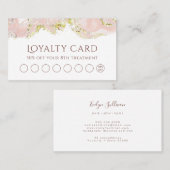 carte de fidélité design marbré rose (Devant / Derrière)