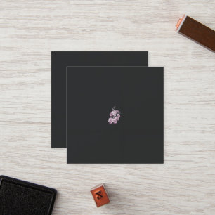 Carte De Fidélité dessin d'un plante aux fleurs violettes