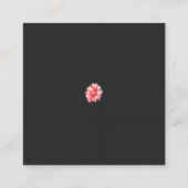 Carte De Fidélité dessin d'une fleur rouge sur un arrière - plan bla (Dos)