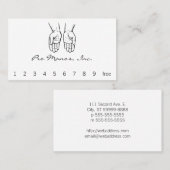 Carte De Fidélité Deux mains ouvertes (noires et blanches) (Devant / Derrière)