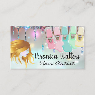 Carte De Fidélité Déversements de vernis à ongles Bokeh Glamor