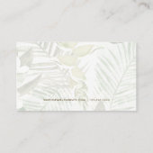 Carte de fidélité d'impression de palme verte simp (Dos)