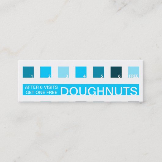 Carte De Fidélité DOUGHNUTS appréciation du client (carrés de mode) (Devant)