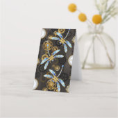 Carte De Fidélité Dragonflies de Steampunk sur arrière - plan rayé b (Devant)